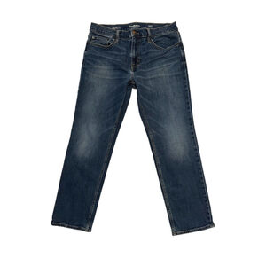 GoodFellow Total Flex Straight Jeans Womens 32W X 30L Blue Distressed Denim